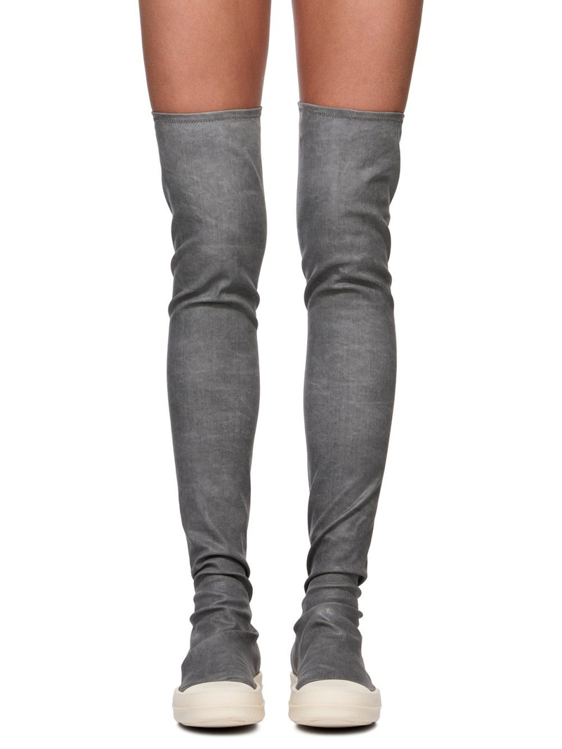 DRKSHDW High Sock denim over-the-knee boots 2