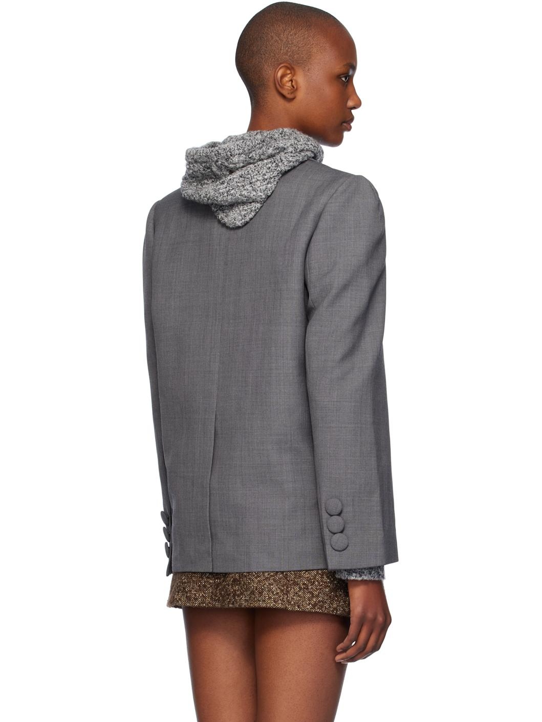 Gray Oversized Suit Blazer - 3