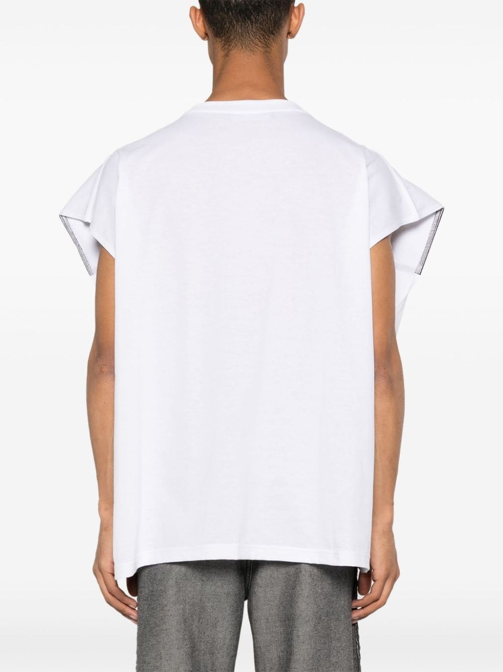 logo-print cotton tank top - 5