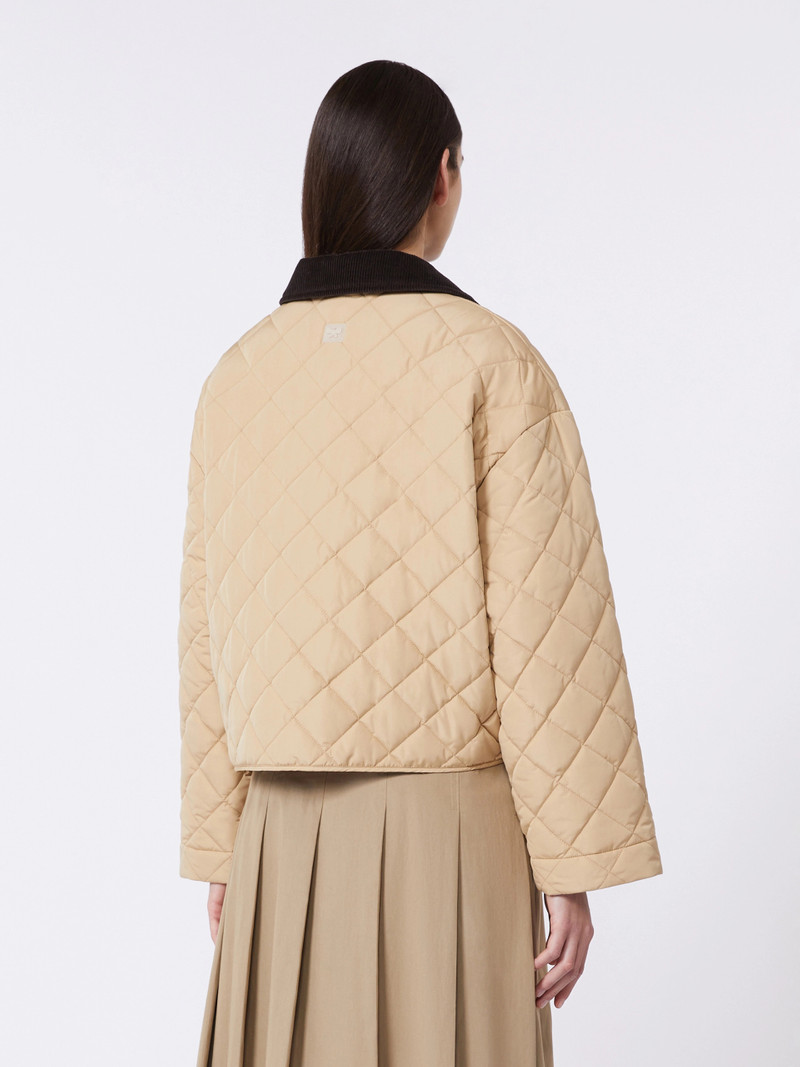 KAKI Reversible padded jacket in water-repellent fabric - BEIGE 4