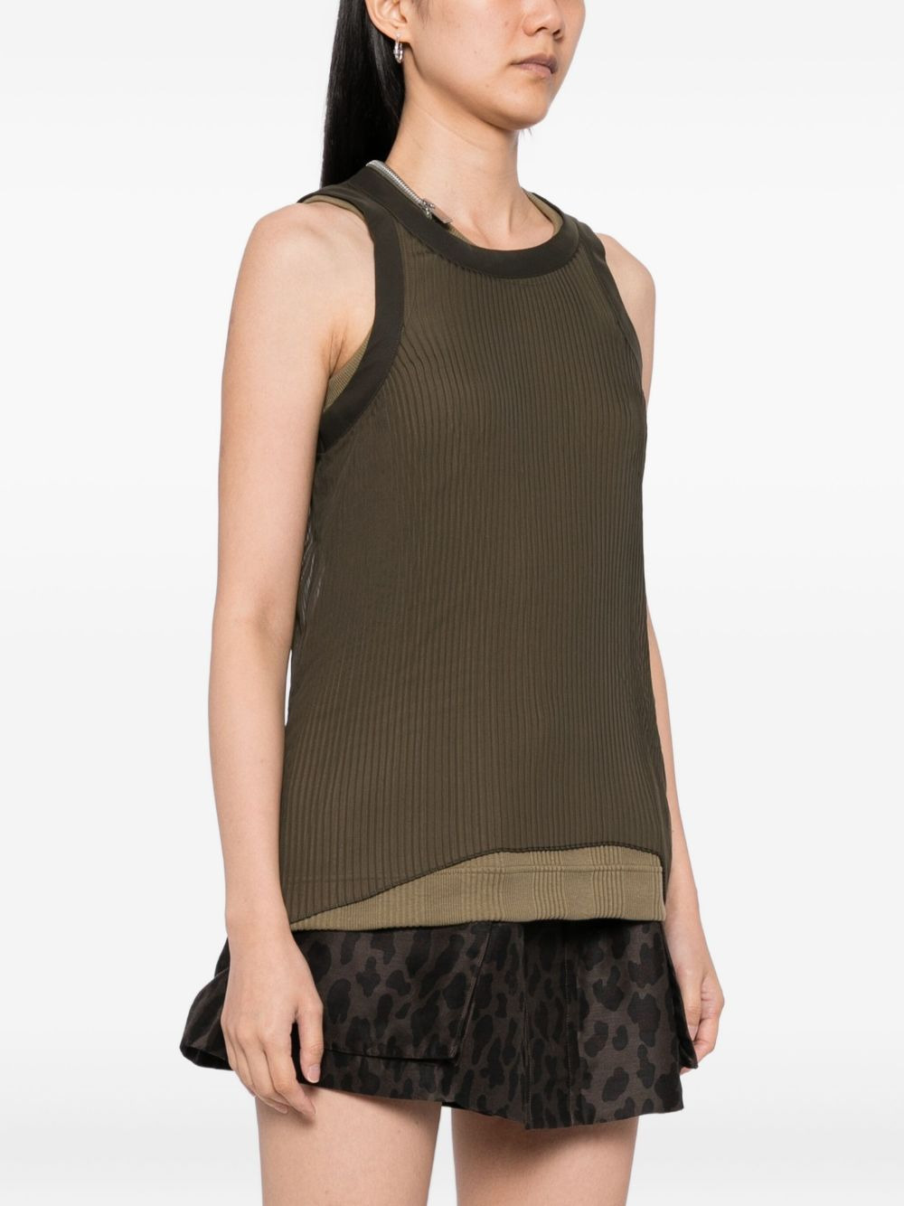 pleated vest - 3