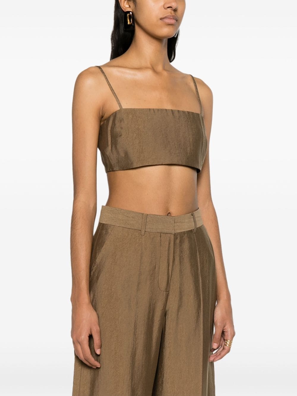 Tereza square-neck crop top - 3