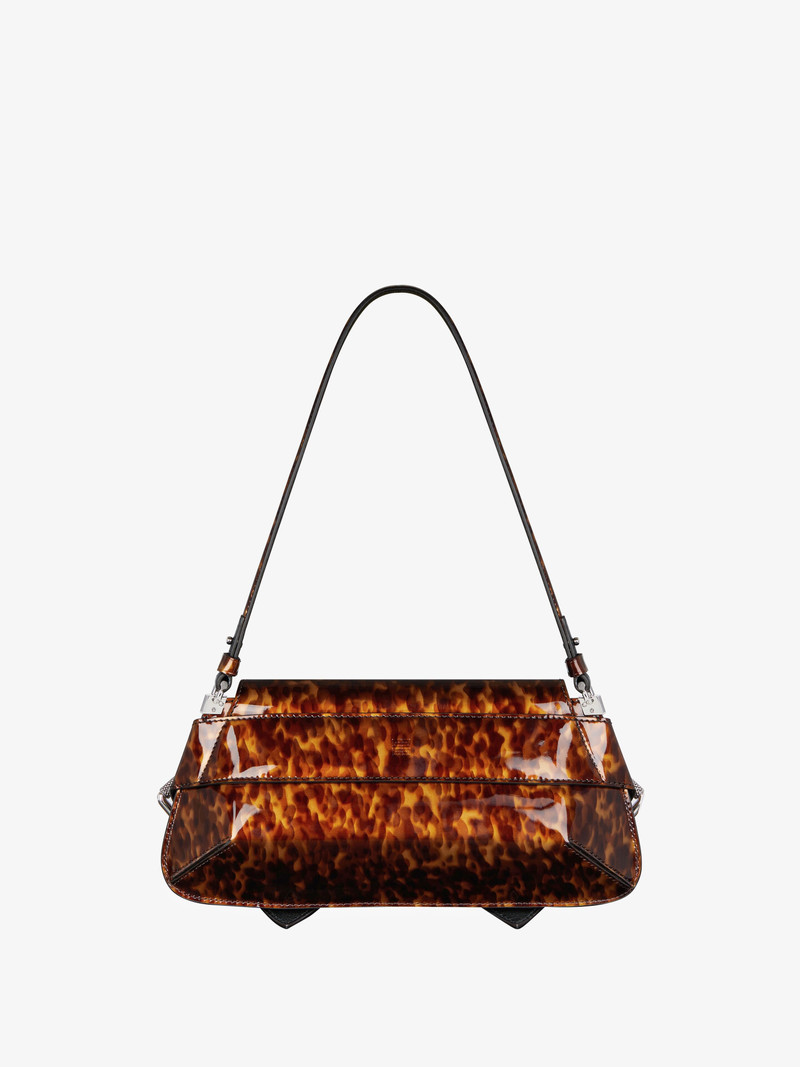 VOYOU SHOULDER FLAP BAG IN TORTOISESHELL LEATHER 4