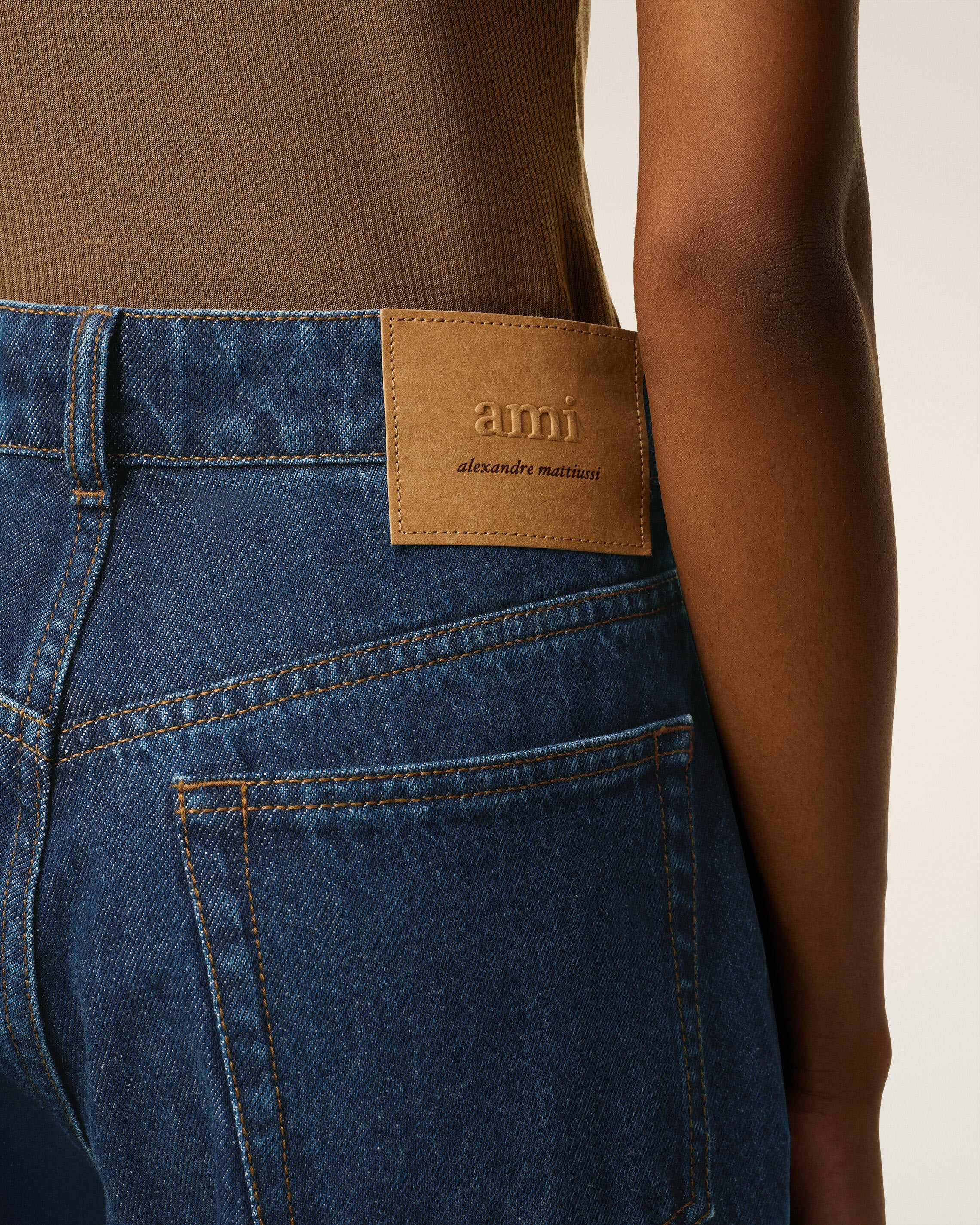 BLUE COTTON LARGE FIT JEANS - 5