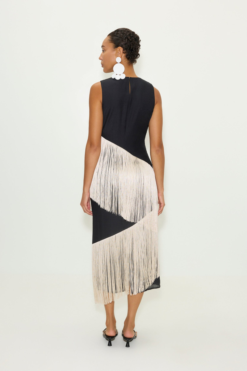 Copacabana Fringe Dress in Black 5