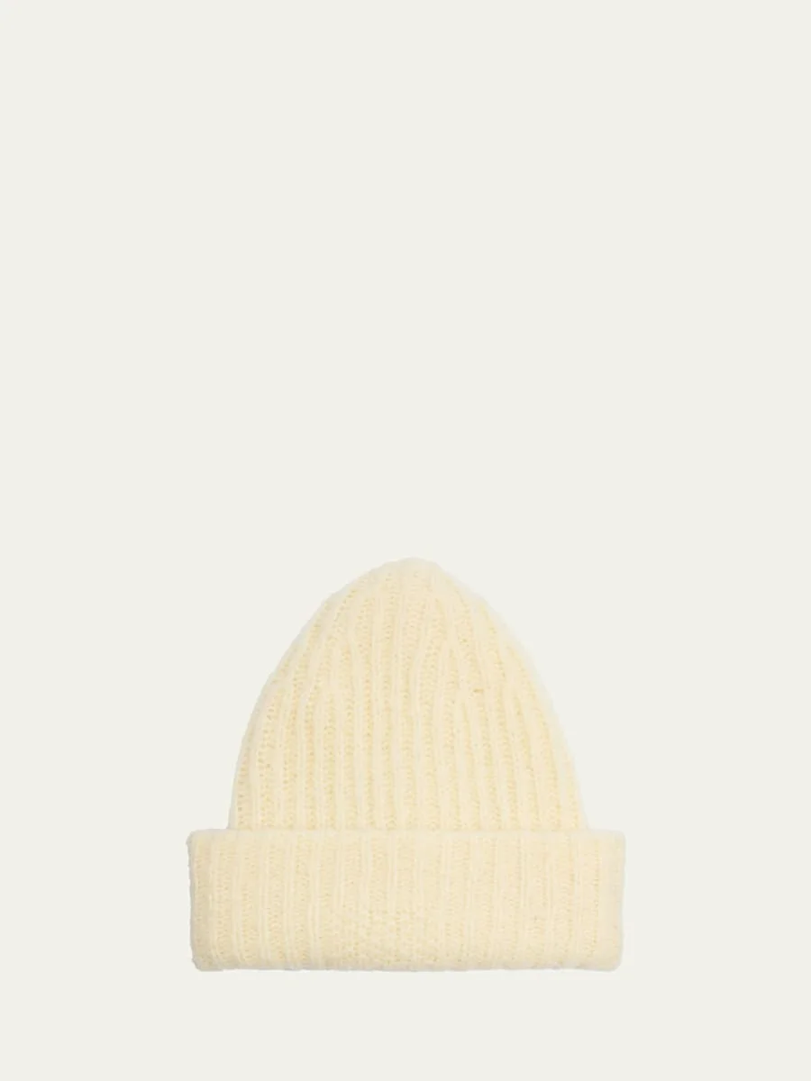 Cloud Wool Ribbed Beanie - 1