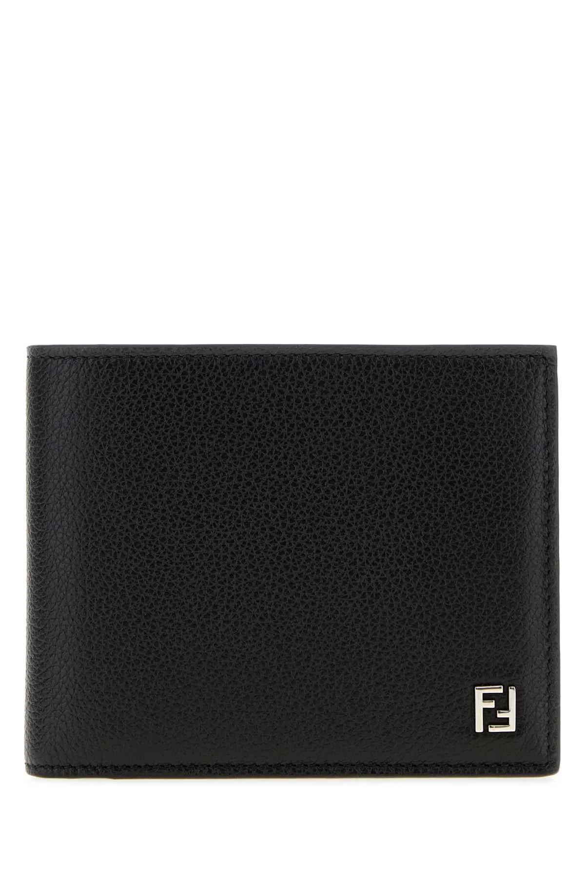Fendi Men Black Leather Wallet - 1