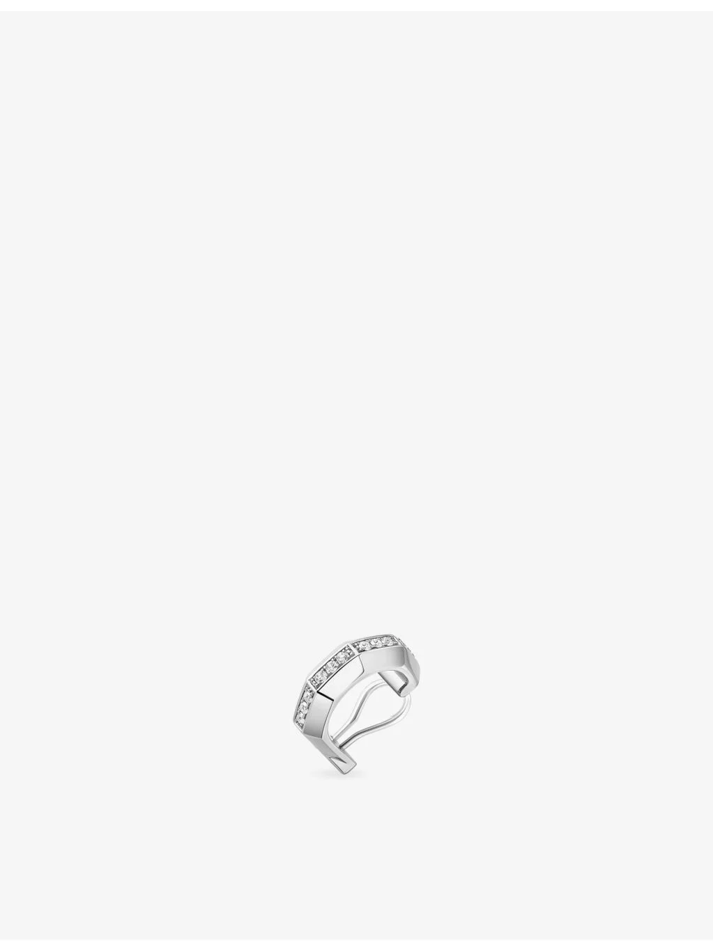 Moderniste Small 18ct White-Gold And 0.05ct Diamond Ear Clip - 1