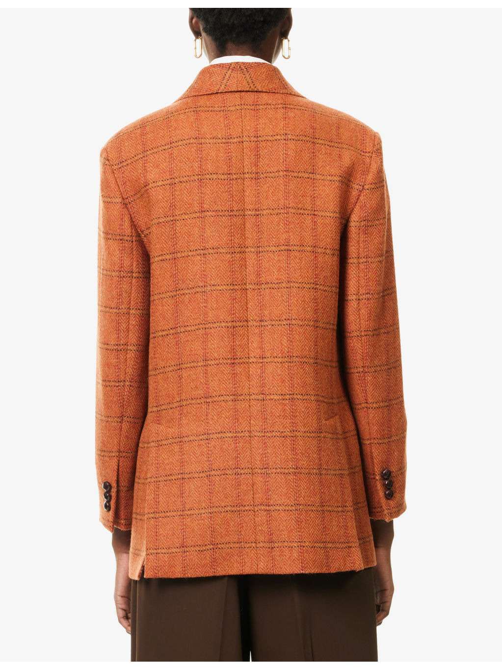 Mintea Check Wool-Blend Blazer - 4