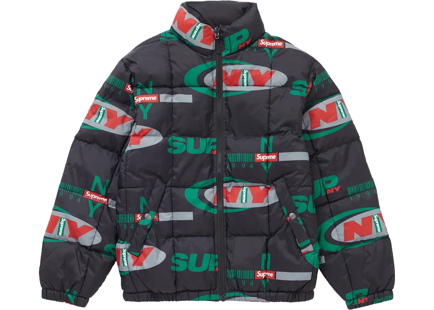 Supreme Supreme NY Reversible Puffy Jacket Black - 1
