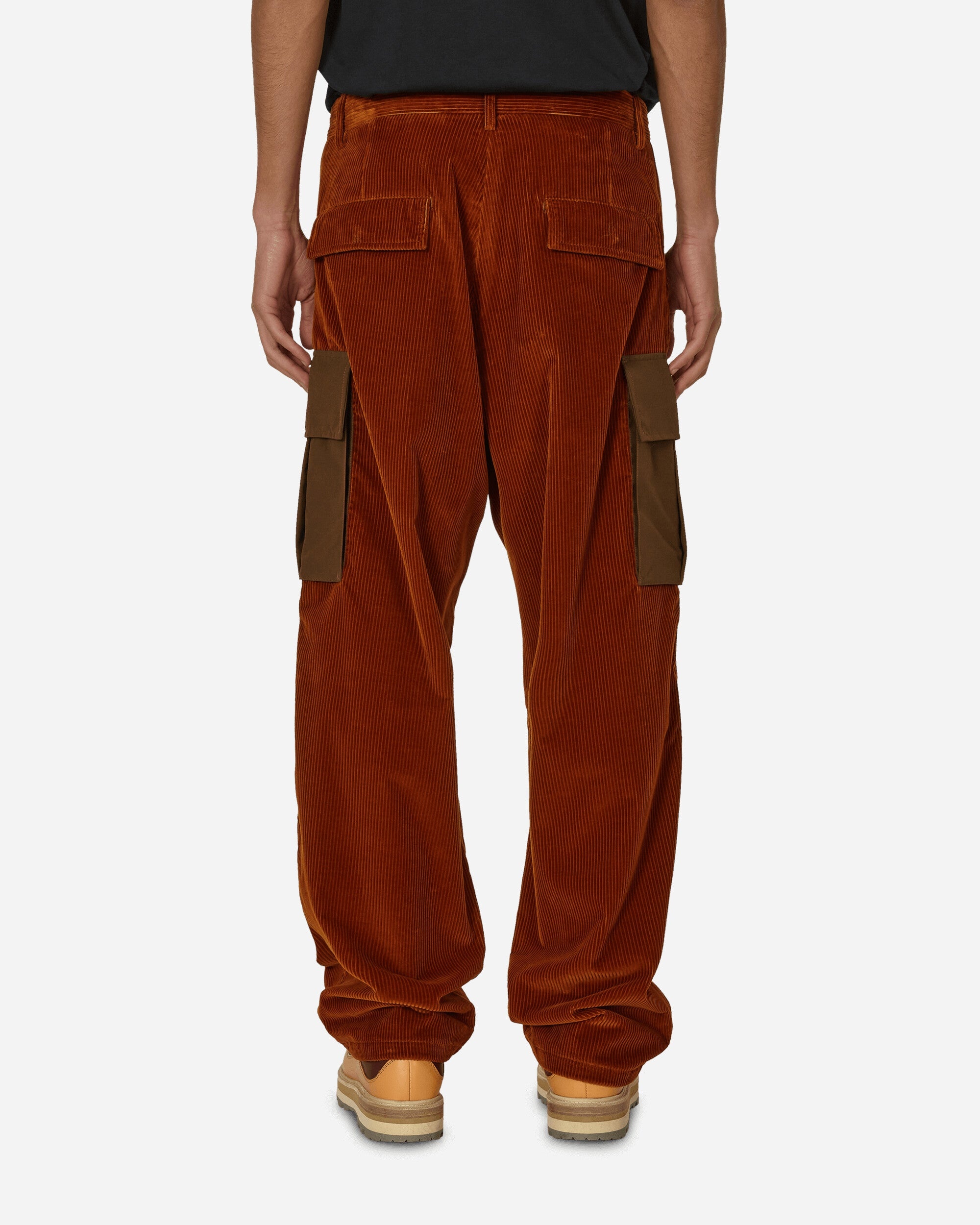 Corduroy Cargo Trousers Brown - 3