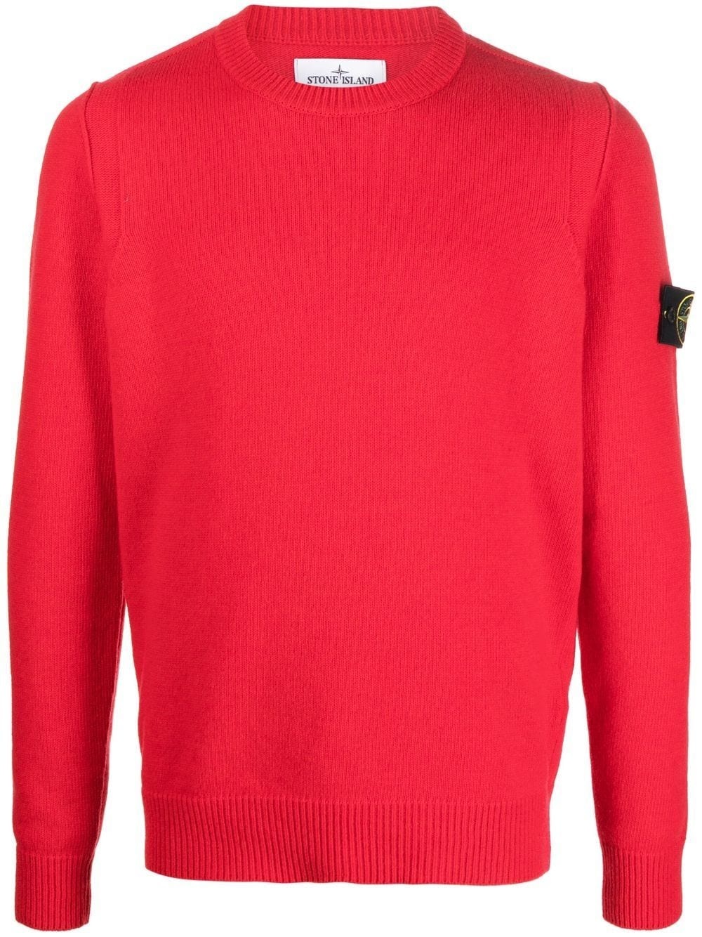 logo-patch crew-neck jumper - 1