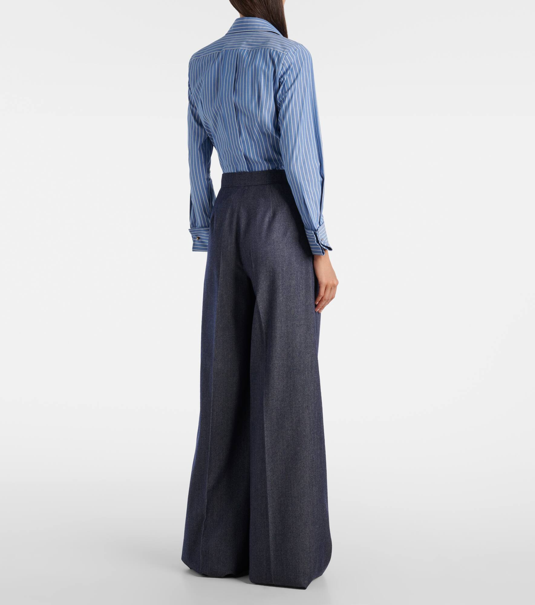 Baden pleated virgin wool wide-leg pants - 3