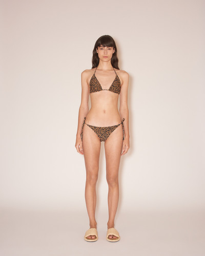 Nanushka CAIA - Matte stretch bikini top - Brown Ocelot outlook