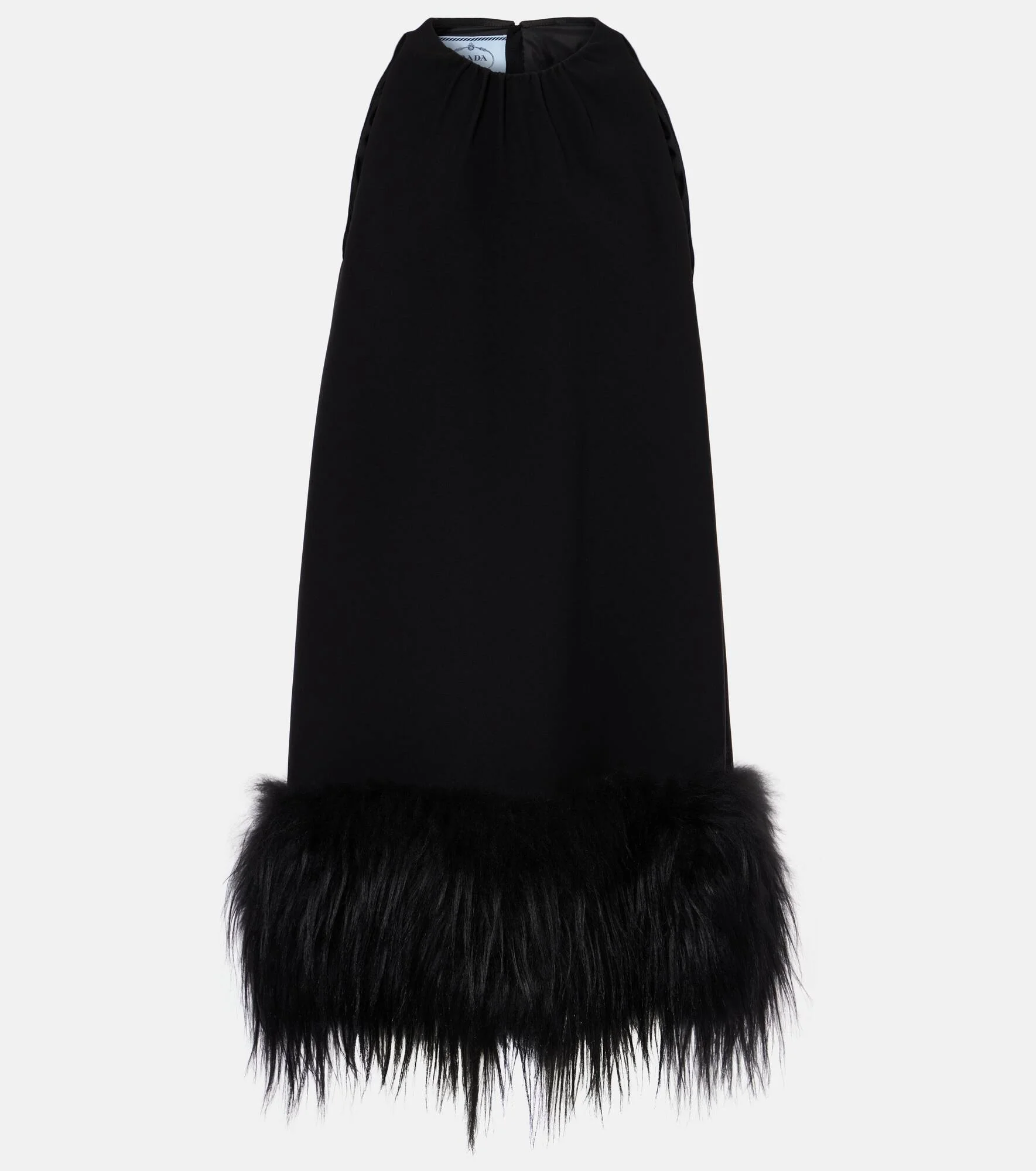 Feather-trimmed minidress - 1