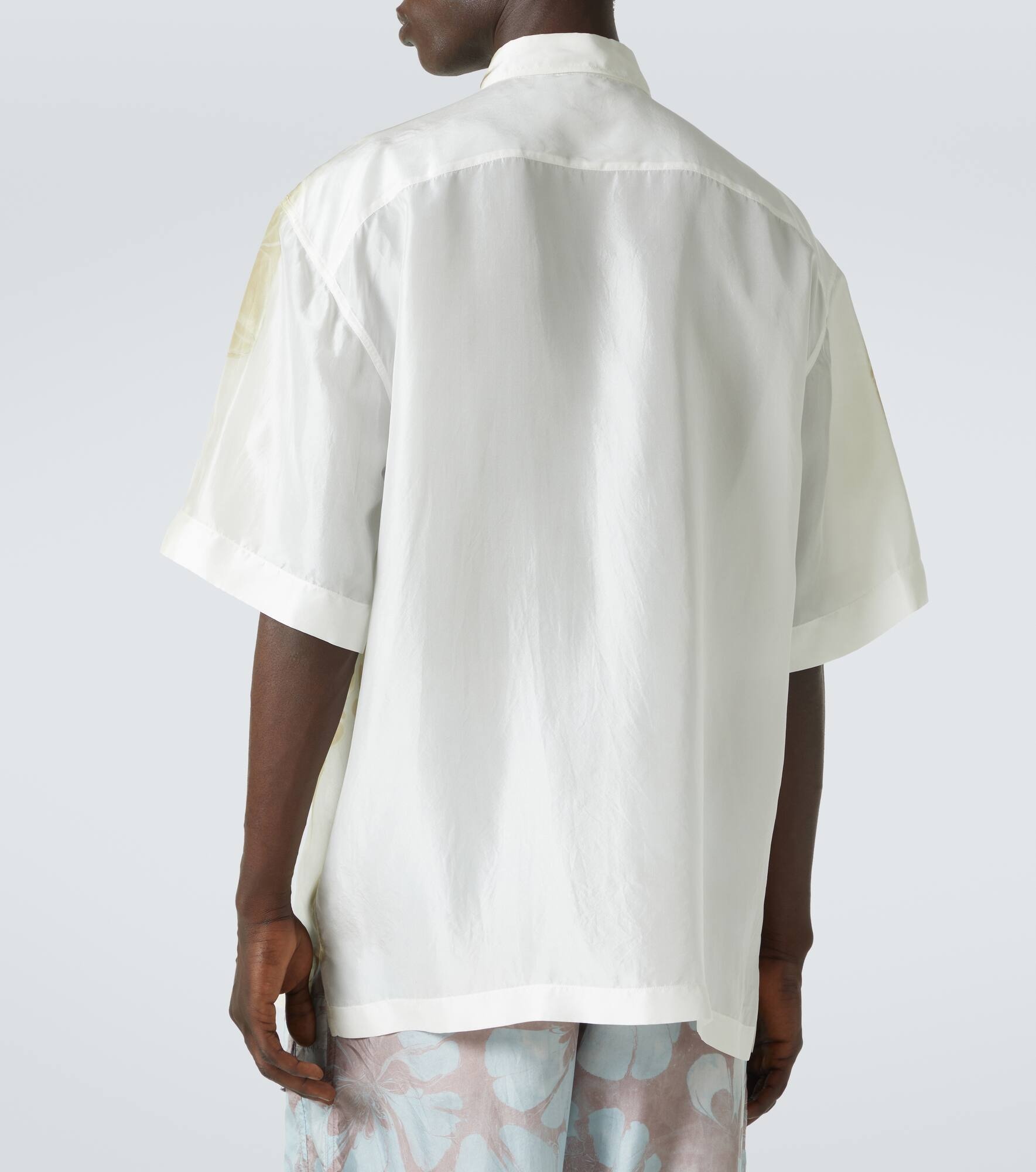 Printed silk bowling shirt - 4