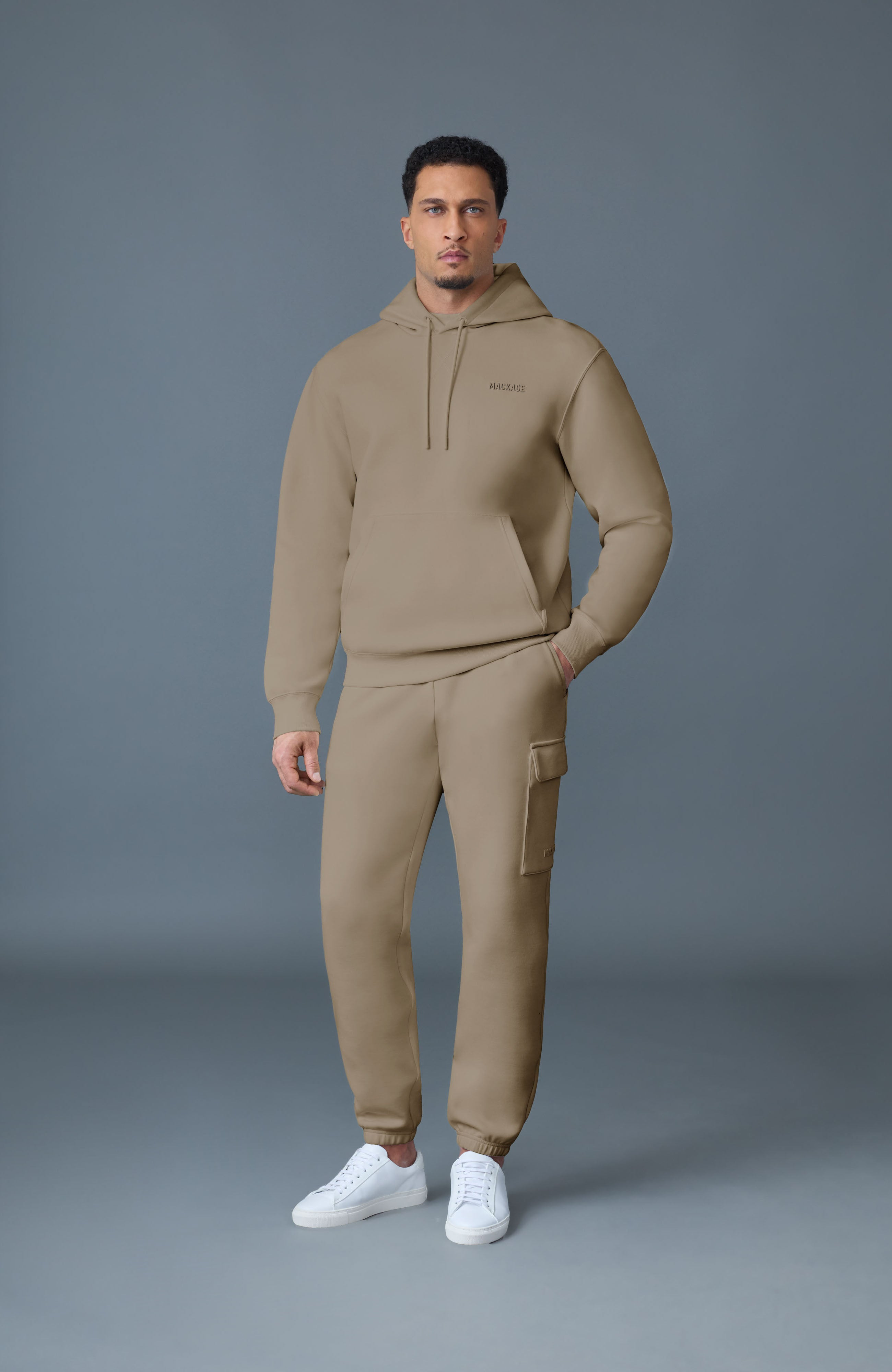 KOLTON Double-Face Jersey Logo Hoodie - 2