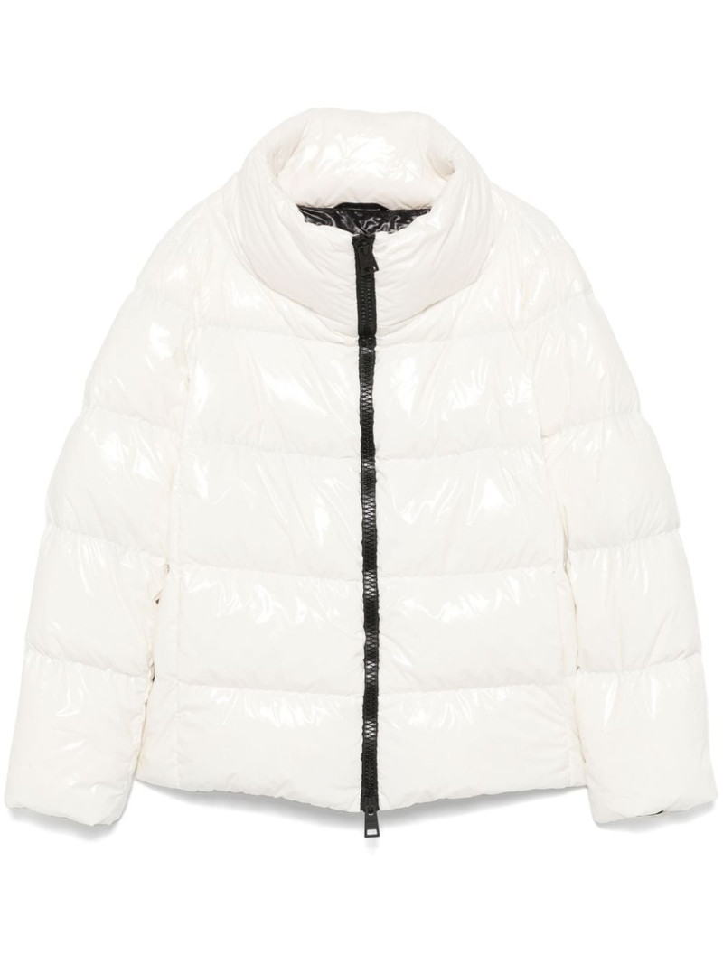 glossy puffer jacket 1