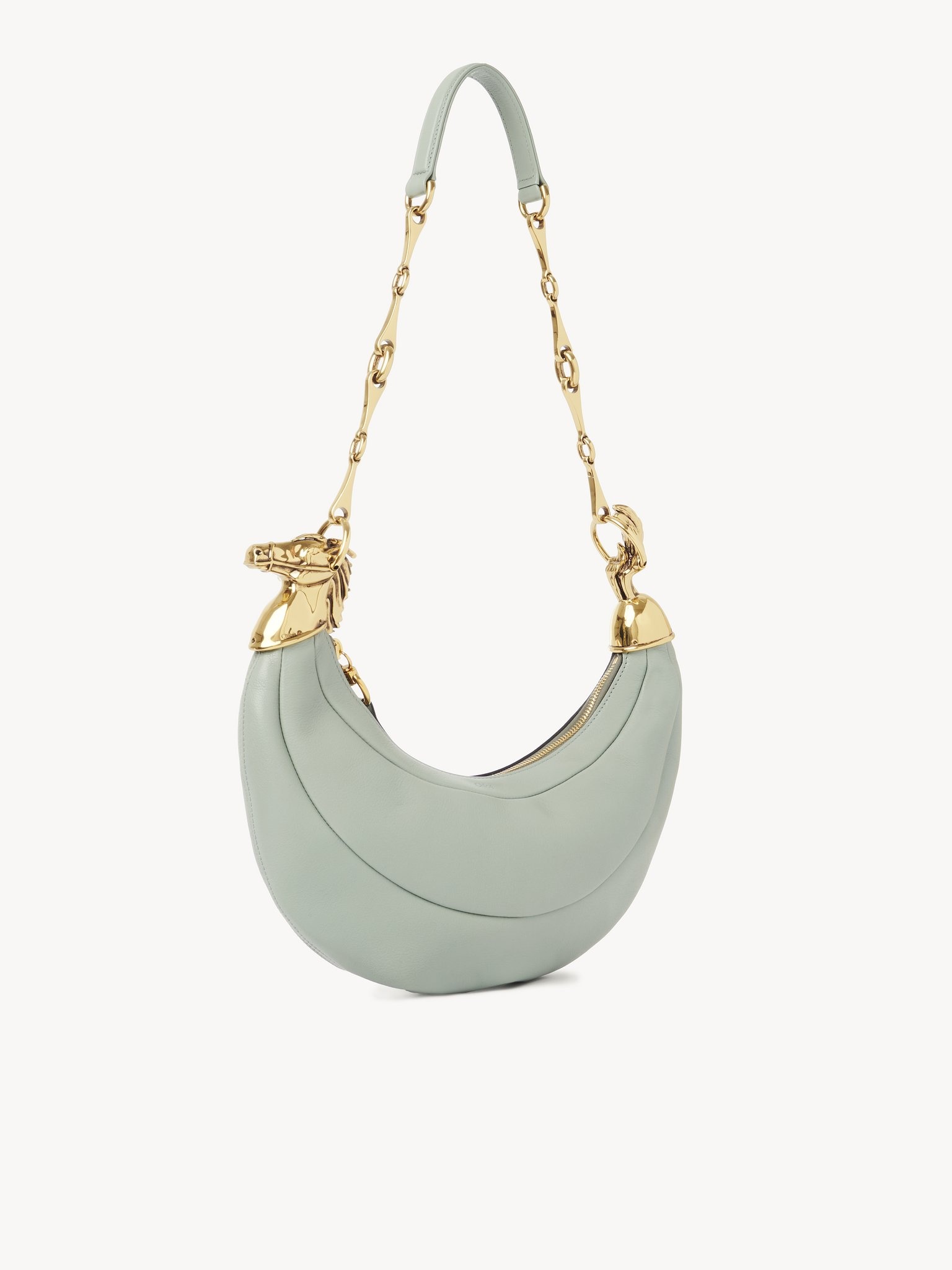 CHAIN HORSE SHOULDER BAG IN GRAINED LEATHER - 3