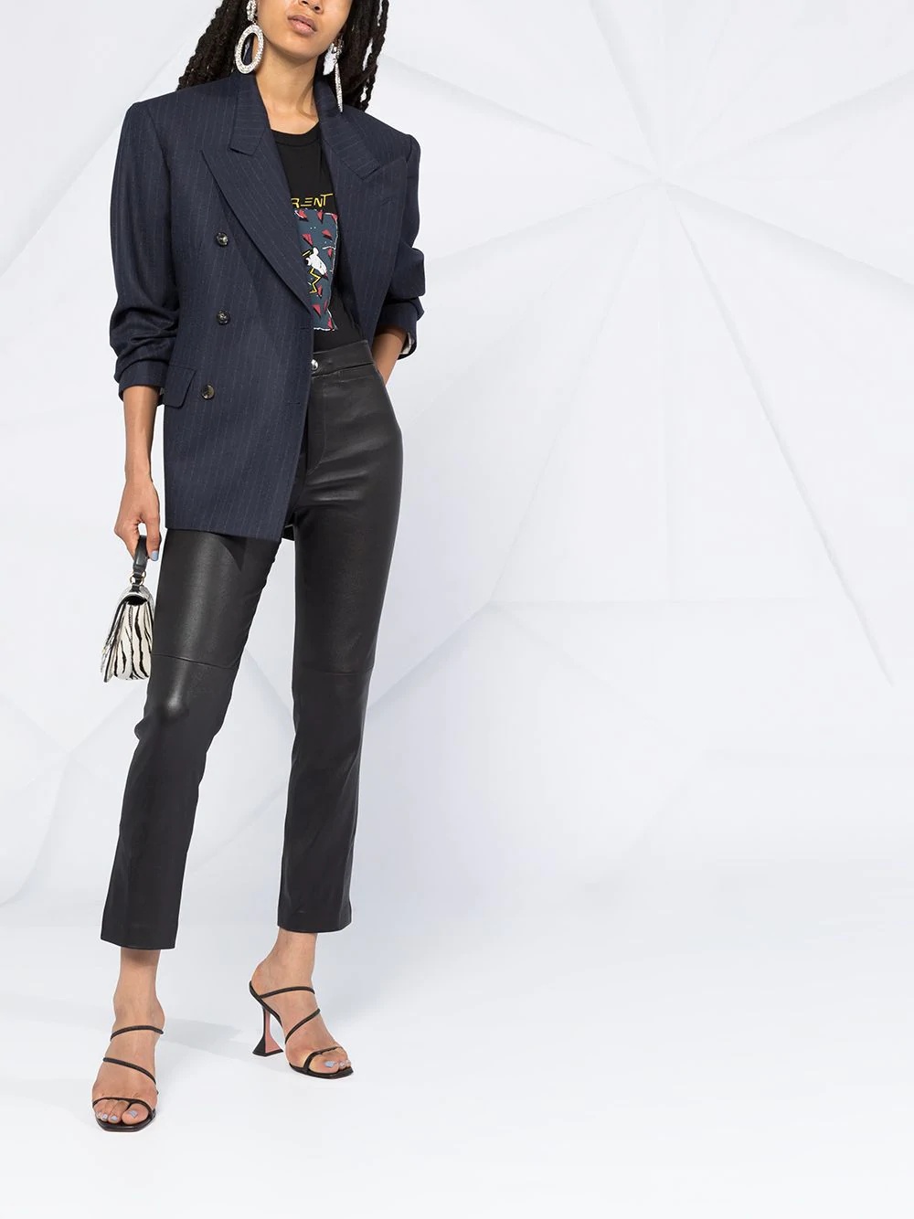 high-waisted slim-fit trousers - 2