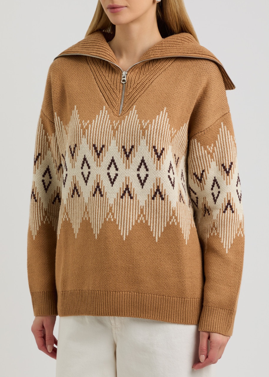 Varley Heidi Patterned-intarsia Knitted Jumper - 2