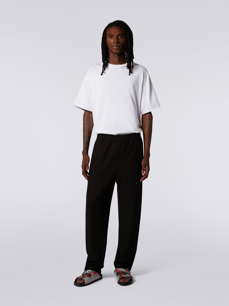 Missoni Viscose and cotton chevron trousers with ironed crease outlook