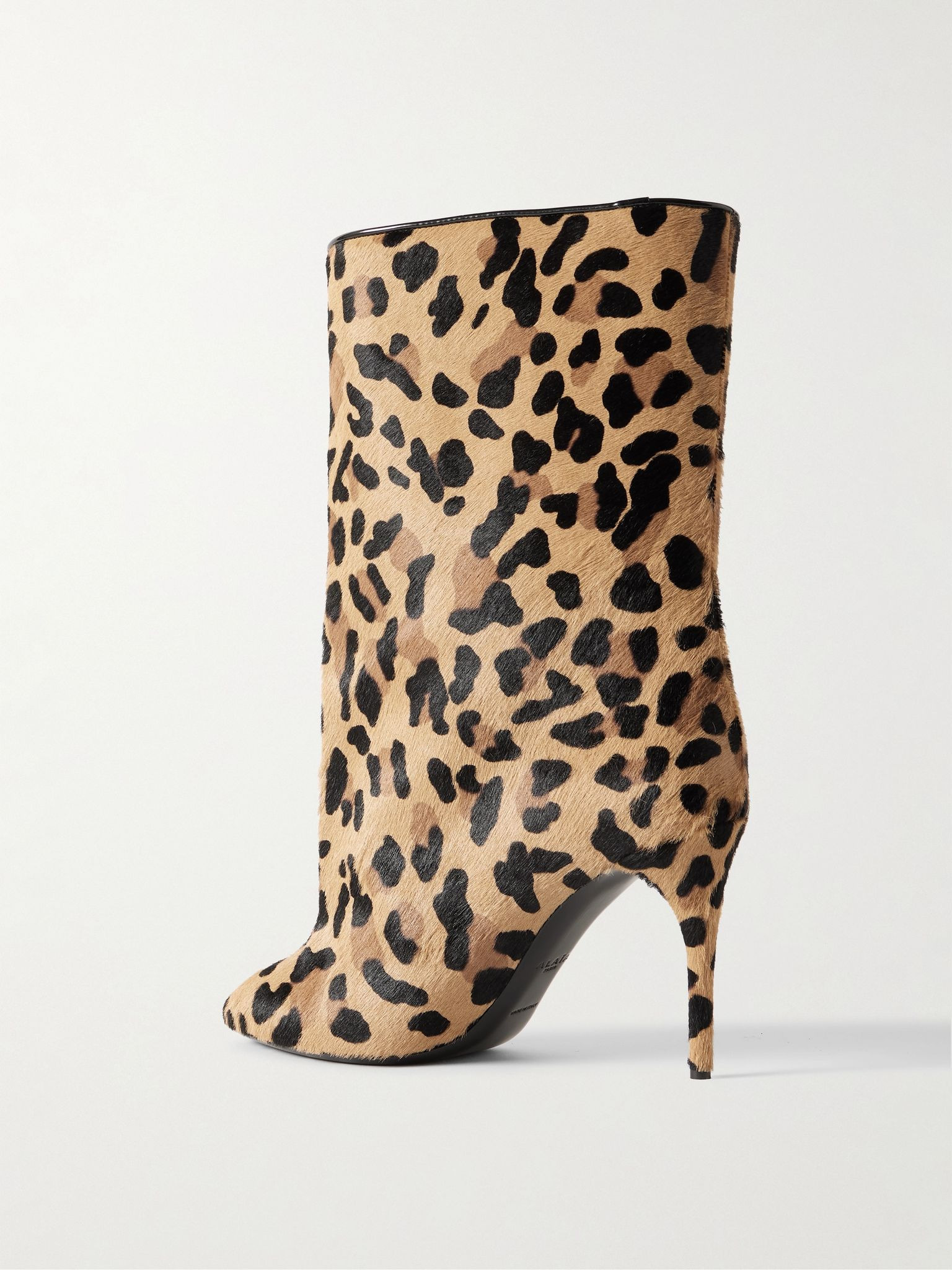 90 leopard-print calf hair ankle boots Leopard print - 3