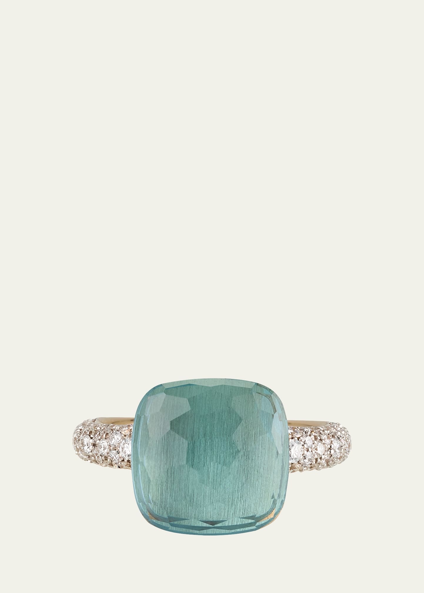 18K White Gold Nudo Maxi Sky Blue Topaz Diamond Ring - 1