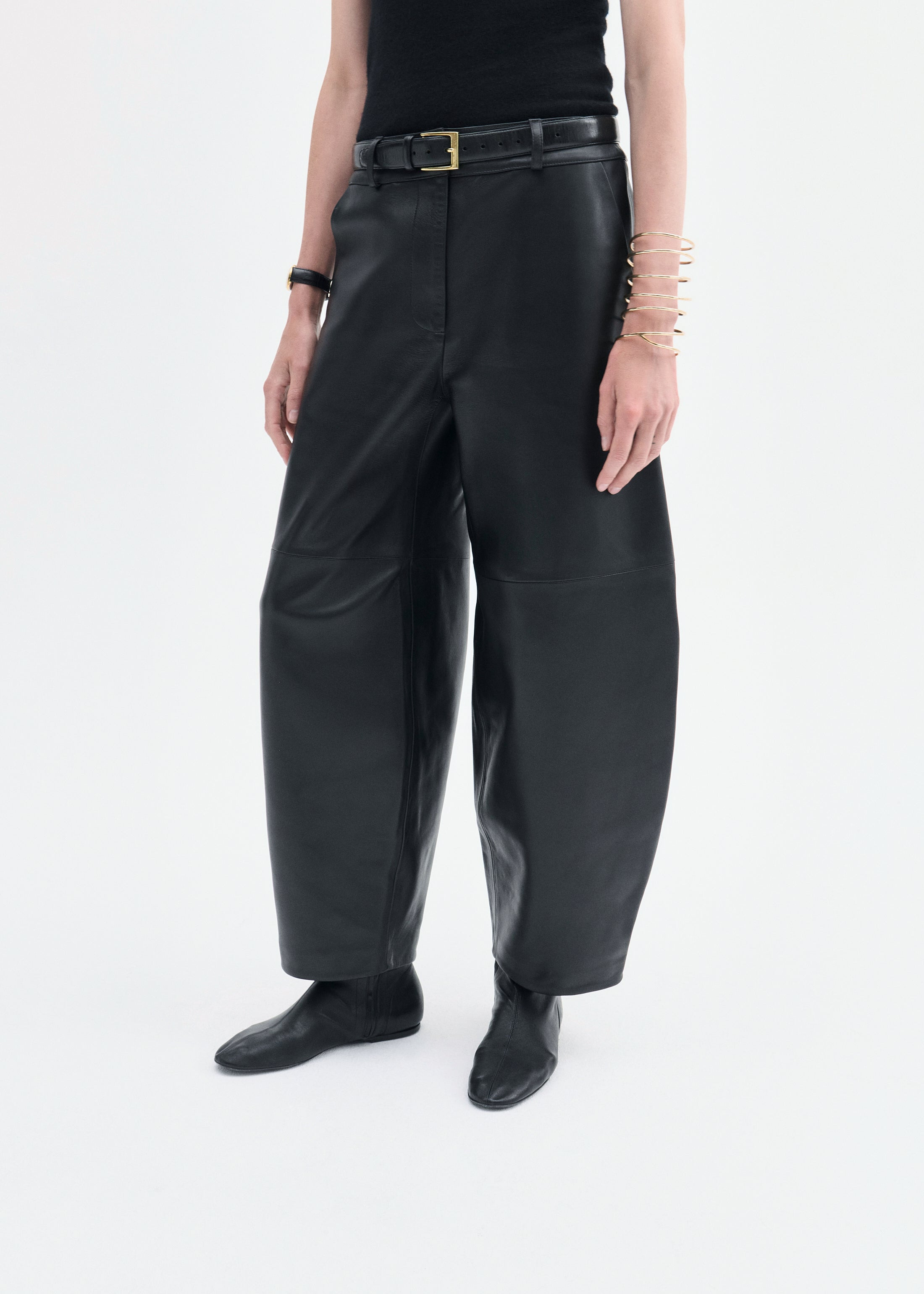 Cropped Leather Trouser - 4