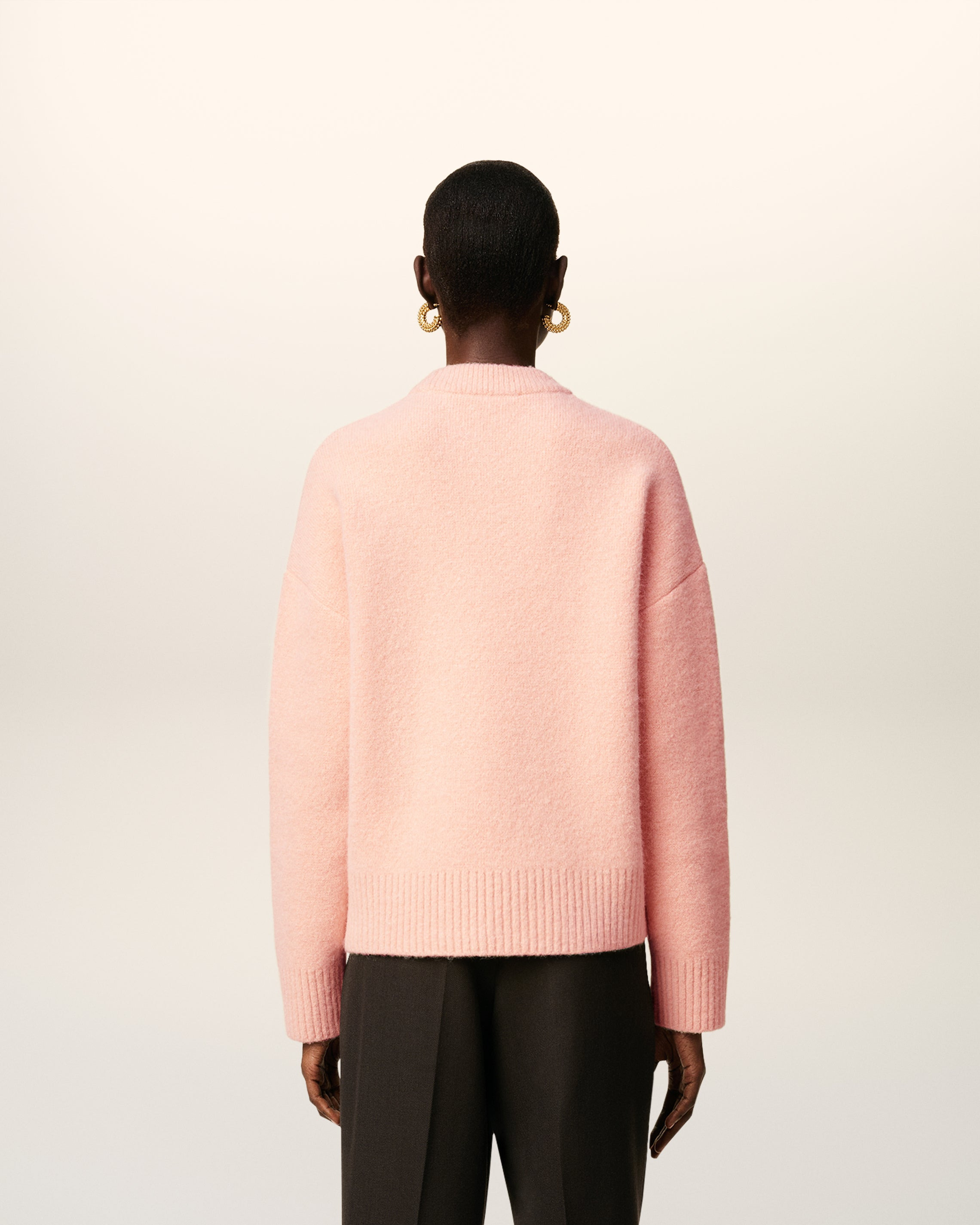 PINK ALPACA AMI DE COEUR CREWNECK SWEATER - 5