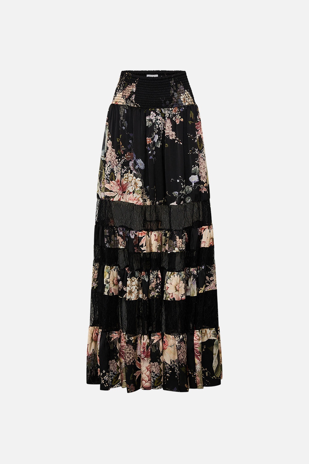 MAXI SKIRT WITH LACE INSERTS - 1