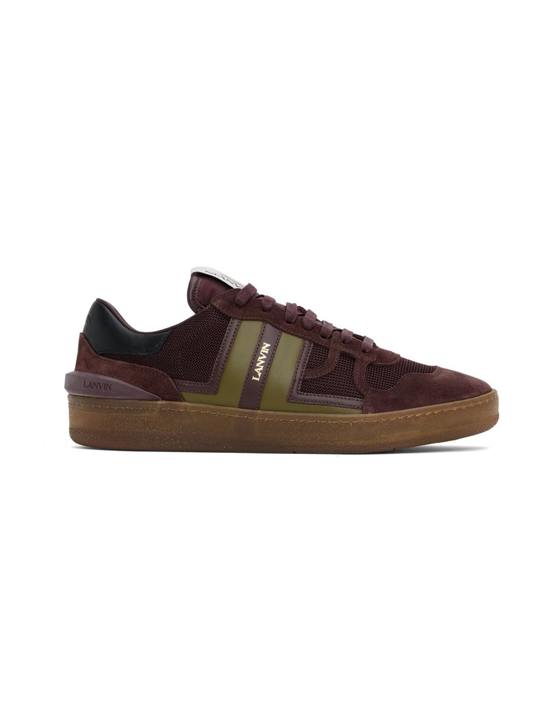 Burgundy Clay Mesh Sneakers - 1