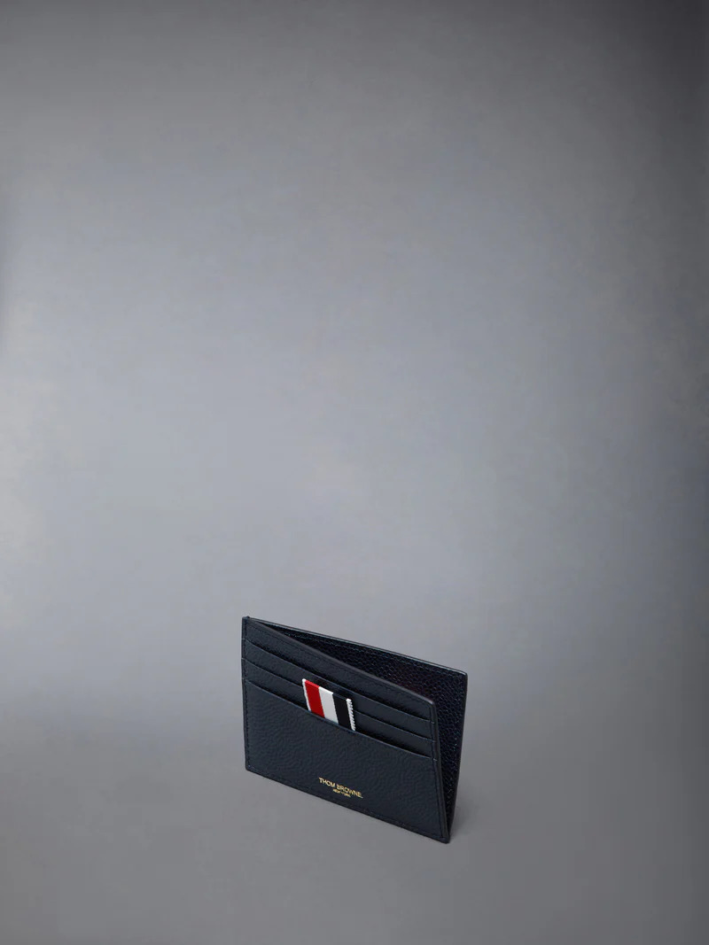 Pebble Grain Note Compartment Card Holder Men - 3