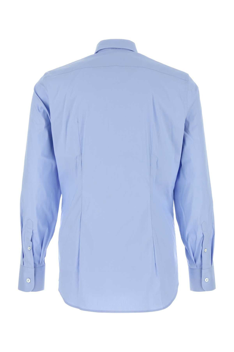 Prada Light Blue Stretch Poplin Shirt Cielo Camicie outlook