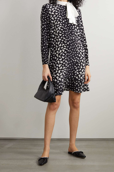 REDValentino Printed silk crepe de chine mini dress outlook