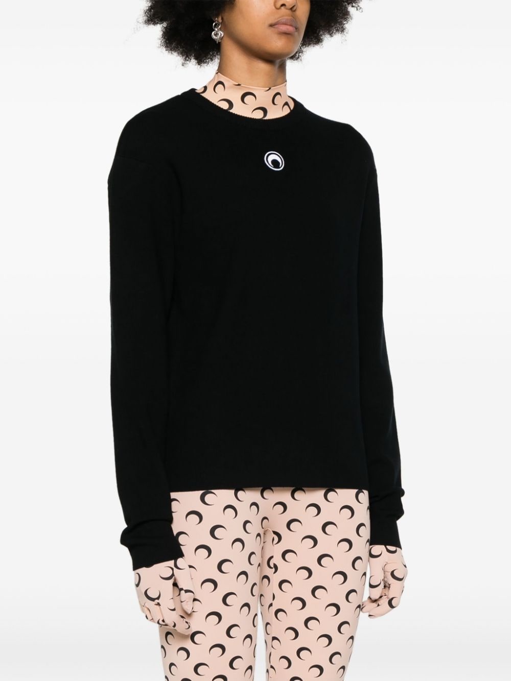 Crescent Moon-embroidered jumper - 3