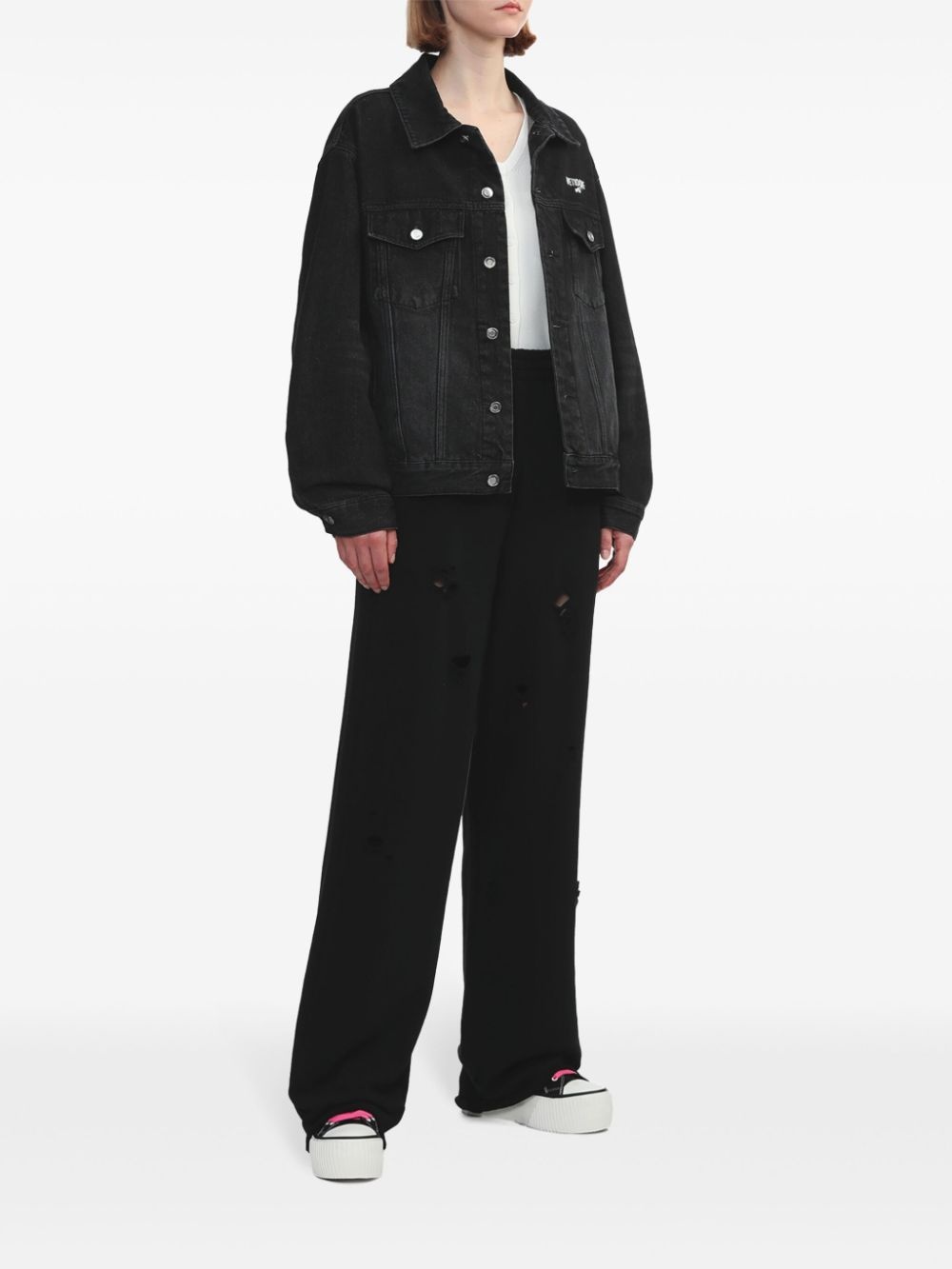 logo-embroidered cotton track pants - 2