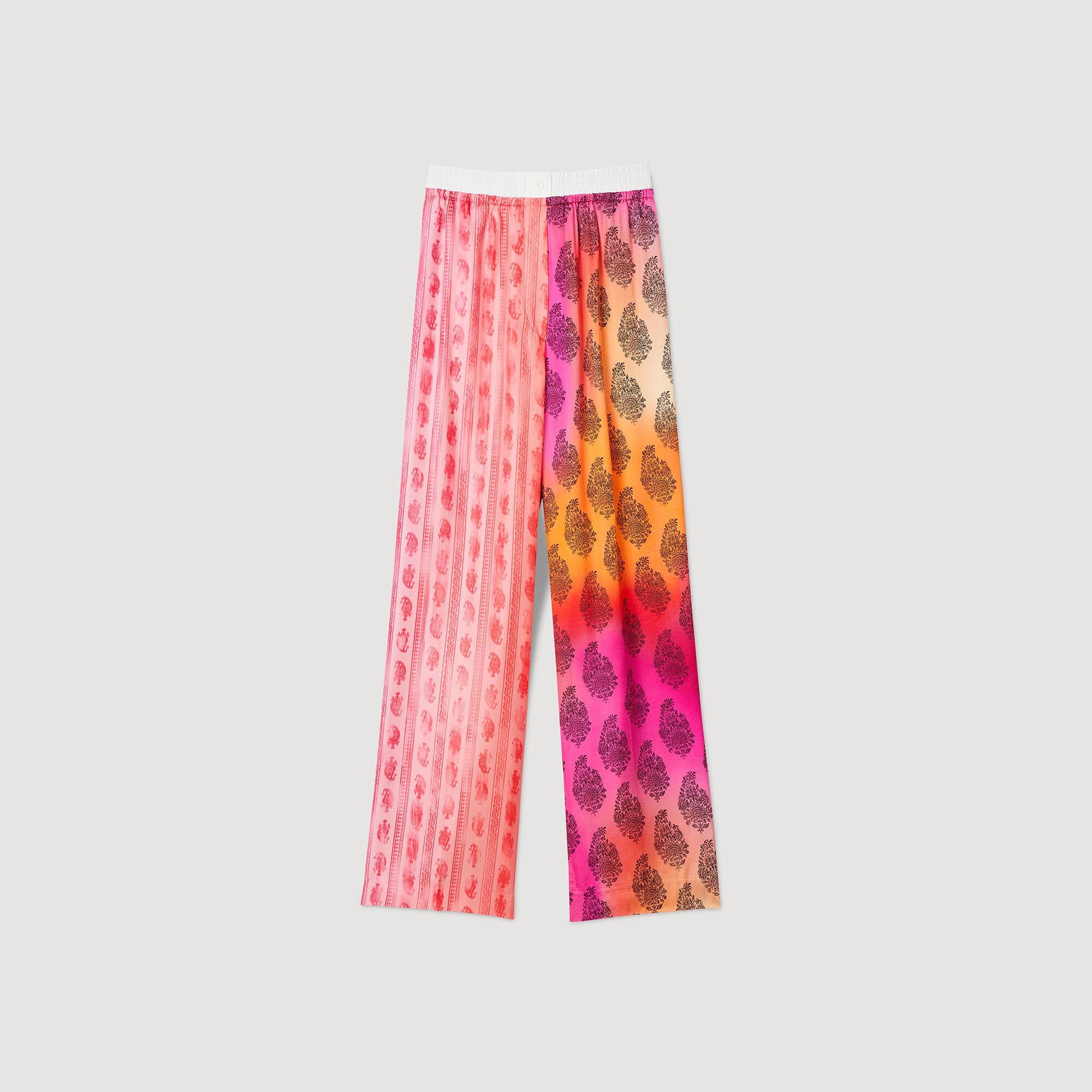WIDE-LEG PATTERNED TROUSERS - 1