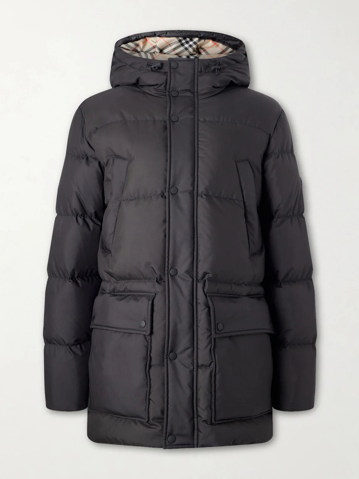 Hooded Wool-Trimmed Quilted Shell Down Jacket - 1
