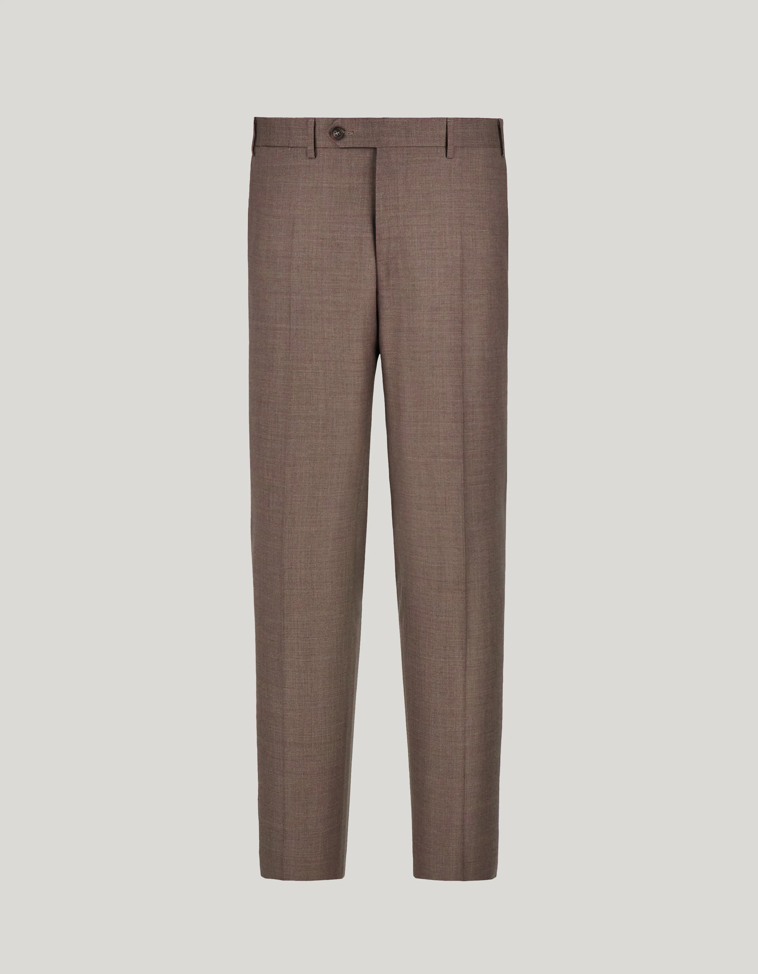 BROWN PANTS IN 150'S WOOL - 1
