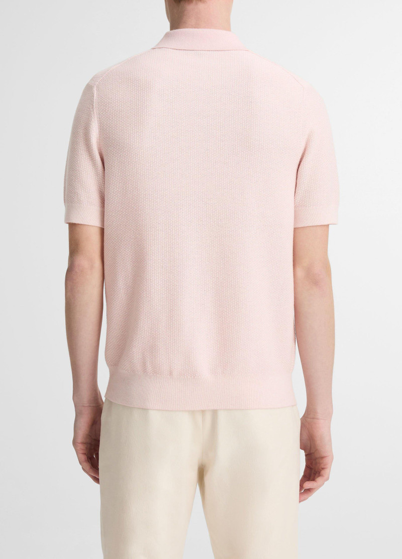 Vince Geo-Jacquard Wool-Blend Blend Polo Sweater outlook
