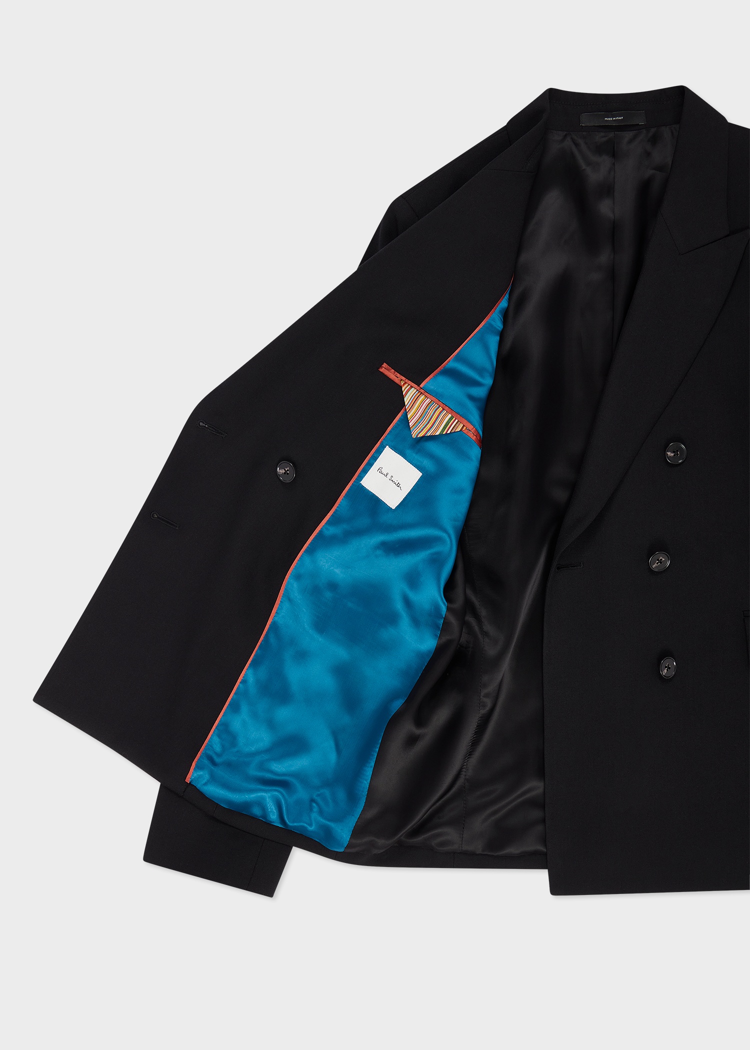 Women's A Suit To Travel In - Black Wool Double Breasted Blazer - 4