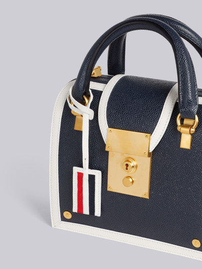 Thom Browne Navy Pebble Grain Leather Contrast Leather Frame Mrs. Thom Mini Bag outlook