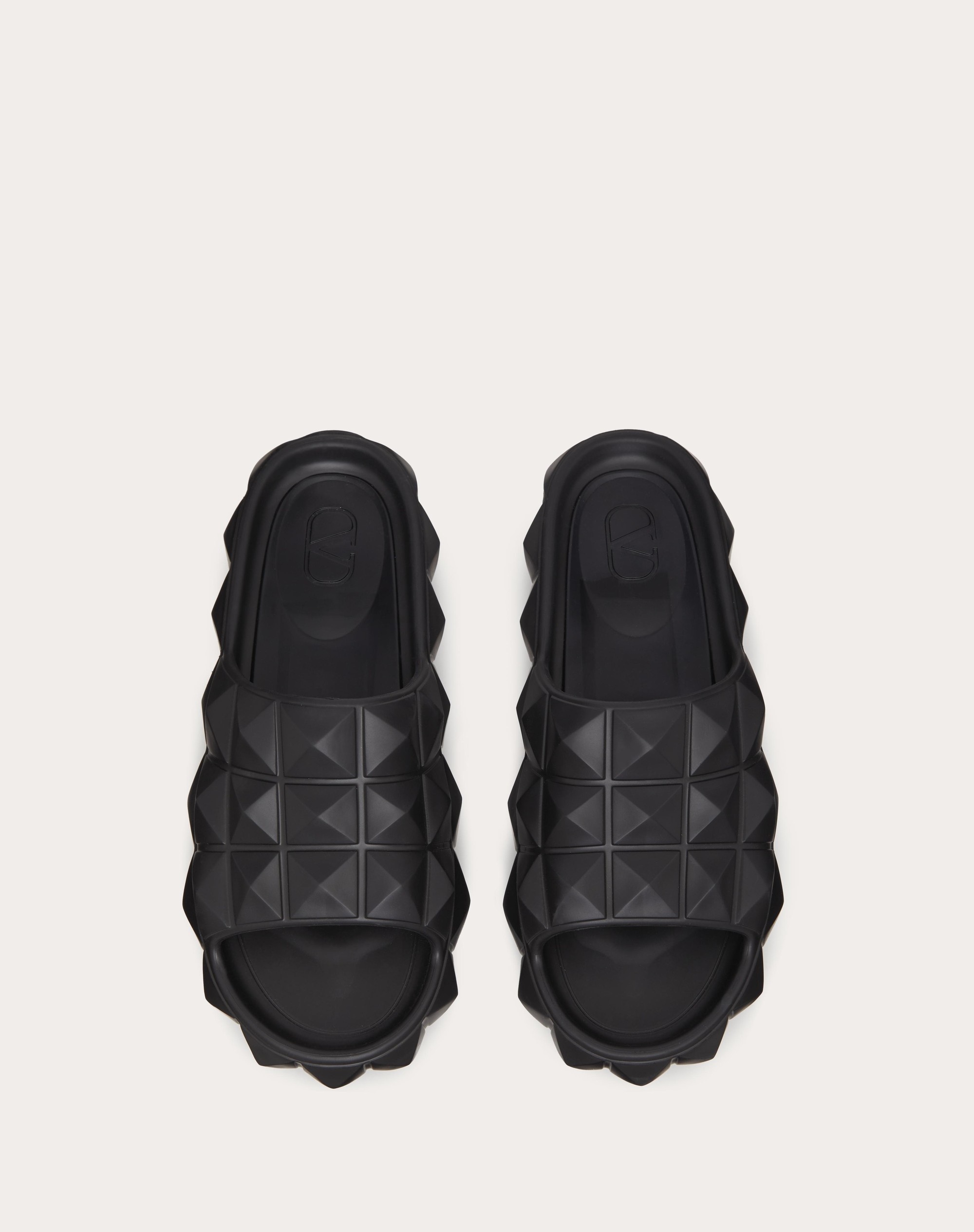 ROMAN STUD TURTLE SLIDE SANDAL IN RUBBER - 4
