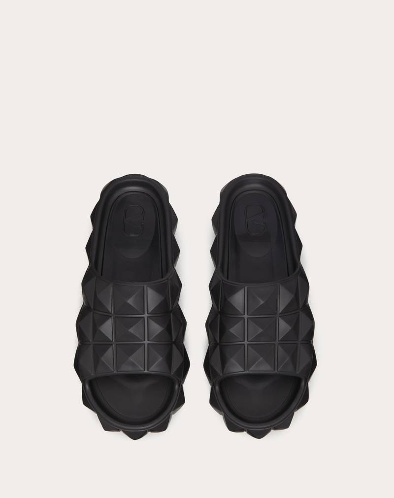 ROMAN STUD TURTLE SLIDE SANDAL IN RUBBER 4