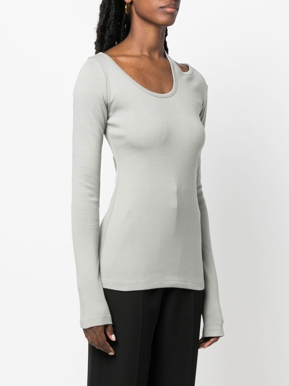 cut-out detail T-shirt - 3