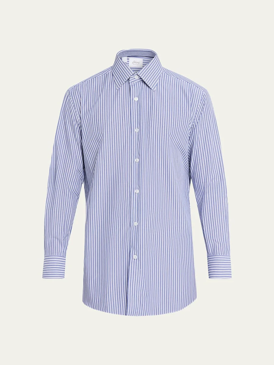 Men's Pinstripe Cotton Sport Shirt - 1