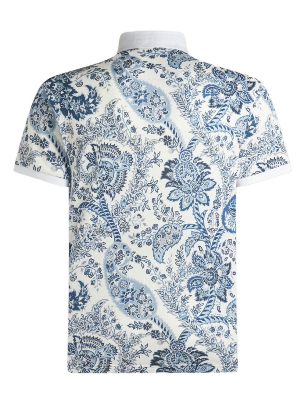 paisley-print cotton polo shirt - 6