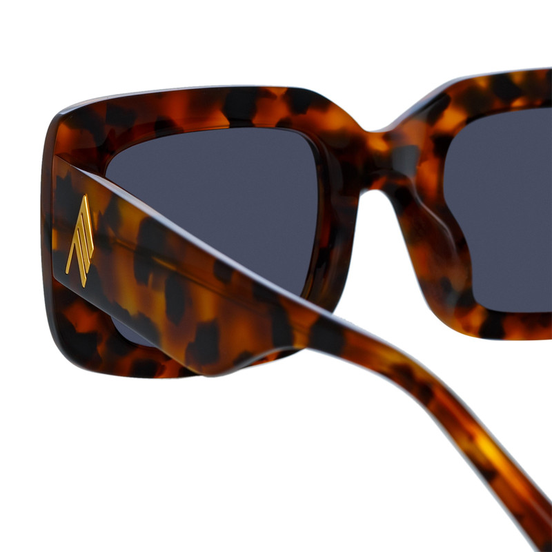 Jorja Rectangular Sunglasses in Tortoiseshell 4