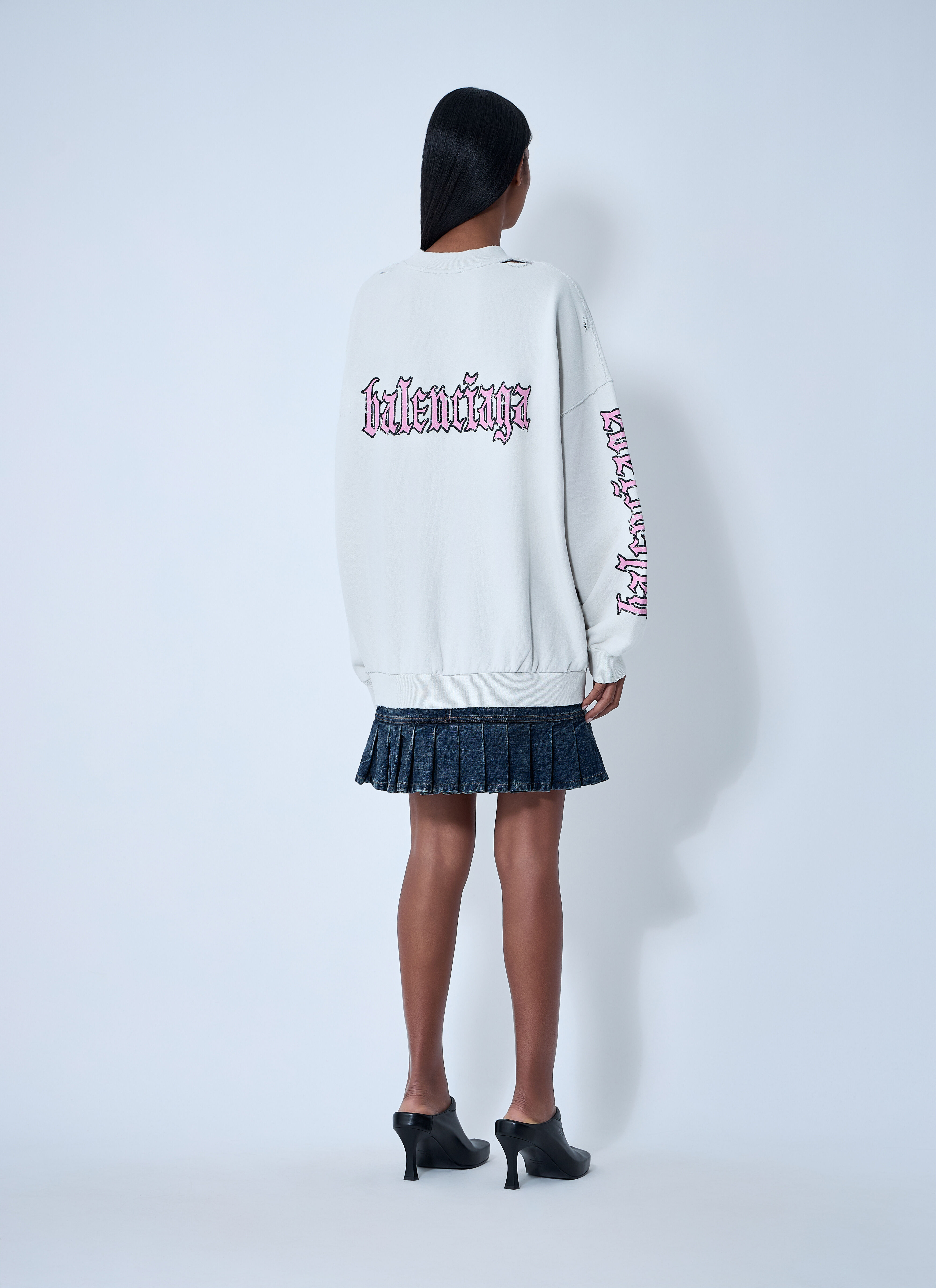 Logo Motif Sweatshirt Dress - 4